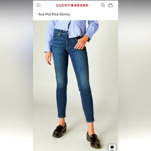 Lucky Brand Ava Mid Rise Crop Jeans - Size 8